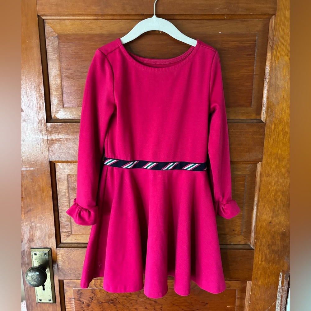 Polo by Ralph Lauren Hot Pink Long-Sleeve Fit & Flare Dress